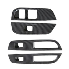 Load image into Gallery viewer, 4Pcs/Set Carbon Fiber Car Window Switch Panel Trims Decorative Interior Parts Frame Mouldings Accessories For MG 4 MG4 EV Mulan 2023