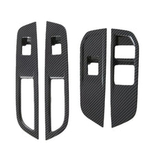 Load image into Gallery viewer, 4Pcs/Set Carbon Fiber Car Window Switch Panel Trims Decorative Interior Parts Frame Mouldings Accessories For MG 4 MG4 EV Mulan 2023