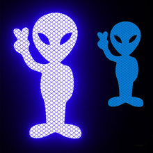 Load image into Gallery viewer, Car Sticker Personality Fashion Alien Peace Highly Reflective Warning for Motorcycle Vinyl Decals Accessories Sunscreen
