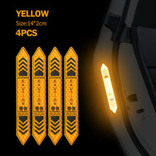Load image into Gallery viewer, 4Pcs/Set Car Door Stickers Night Safety Reflective Warning Tape Door Stickers Decorative Stickers Car Reflective Strip Auto Accessories