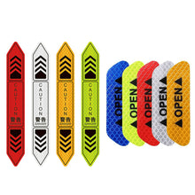Load image into Gallery viewer, 4Pcs/Set Car Door Stickers Night Safety Reflective Warning Tape Door Stickers Decorative Stickers Car Reflective Strip Auto Accessories