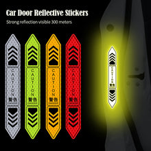 Load image into Gallery viewer, 4Pcs/Set Car Door Stickers Night Safety Reflective Warning Tape Door Stickers Decorative Stickers Car Reflective Strip Auto Accessories
