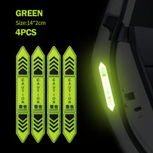 Load image into Gallery viewer, 4Pcs/Set Car Door Stickers Night Safety Reflective Warning Tape Door Stickers Decorative Stickers Car Reflective Strip Auto Accessories