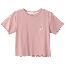 Load image into Gallery viewer, Sweet Cool Girl T-shirt Crop Top Ruffled Sleeves Shirts Casual Clothes Y2k Cropped Tee Shirt Top White Black Tops for Summer