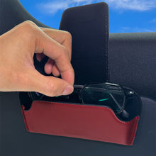Load image into Gallery viewer, Car Sun Visor Glasses Case Auto Leather Glasses Holder Sunglasses Clip Card Ticket Holder Multi-Function Car Interior Storage