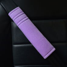 Load image into Gallery viewer, 2Pcs Car Seatbelt Covers Velvet Shoulder Soft Plush Cushion Adjustable Belt Cover for Truck Backpack Straps Accessories