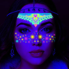 Load image into Gallery viewer, Fluorescent Love Graffiti Flower Arm Face Tattoo Sticker Waterproof Lover Lip Print Arm Sweatproof Tattoo Stickers