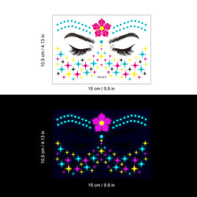 Load image into Gallery viewer, Fluorescent Love Graffiti Flower Arm Face Tattoo Sticker Waterproof Lover Lip Print Arm Sweatproof Tattoo Stickers