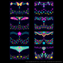 Load image into Gallery viewer, Fluorescent Love Graffiti Flower Arm Face Tattoo Sticker Waterproof Lover Lip Print Arm Sweatproof Tattoo Stickers