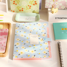 Load image into Gallery viewer, A4 Multi-Layers Folder Dutton File Bag File Bag Floral Six/Eight Cells Organ Bag Large Capacity Korean Simple Office Stationery