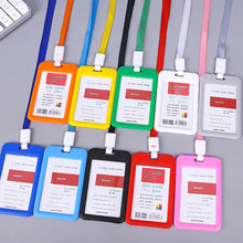 Load image into Gallery viewer, Lanyards ID Card Holder Bank Bus Pass Card Case Cover Bank Credit Card Holder Strap Cardholder Student Office Supplies