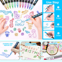 Load image into Gallery viewer, 8/12/24 Pcs Metallic Marker Pens Art Line Pen Outline Marker Highlighter Pen For Manga Crafts Scrapbooking School Stationery Supplies