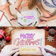 Load image into Gallery viewer, 8/12/24 Pcs Metallic Marker Pens Art Line Pen Outline Marker Highlighter Pen For Manga Crafts Scrapbooking School Stationery Supplies
