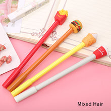 Load image into Gallery viewer, 0.5mm Cute Hamburger Chips Design Erasable Pen Students Blue Black Gel Pens Kids Learning Stationery Office Supplies