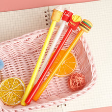 Load image into Gallery viewer, 0.5mm Cute Hamburger Chips Design Erasable Pen Students Blue Black Gel Pens Kids Learning Stationery Office Supplies