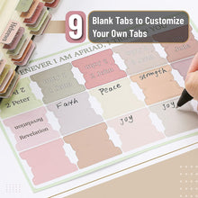 Load image into Gallery viewer, 5/6 Sheets Bible Index Label Sticker Self-adhesive Paper Tabs Bible Index Tabs for Study Read Bookmark Stickers Study Tool
