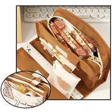 Load image into Gallery viewer, Large Capacity Fashion Capybara Cat Oxford Pencil Bag Cloth Cosmetic Storage Bag Retro Student Stationery School Supplies