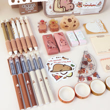 Load image into Gallery viewer, Large Capacity Fashion Capybara Spaceman Oxford Pencil Bag Cloth Cosmetic Storage Bag Retro Student Stationery School Supplies