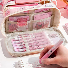 Load image into Gallery viewer, Large Capacity Fashion Capybara Oxford Pencil Bag Cloth Cosmetic Storage Bag Retro Student Stationery School Supplies