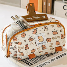 Load image into Gallery viewer, Large Capacity Fashion Oxford Pencil Bag Cloth Cosmetic Storage Bag Retro Student Stationery School Supplies