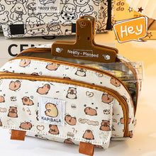 Load image into Gallery viewer, Large Capacity Fashion Oxford Pencil Bag Cloth Cosmetic Storage Bag Retro Student Stationery School Supplies
