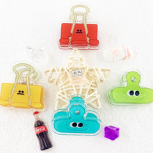 Load image into Gallery viewer, 3PCS Ins Cute Cartoon Acrylic Clamp Paper Clips Ticket Holder Paper Documents Organizer Student School Office Supplies
