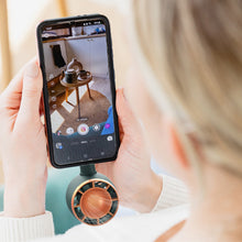 Load image into Gallery viewer, Mini Phone Turbo Small Fan Portable Handheld Silent Fan Plug Rotation Type-C And iPhone Ports
