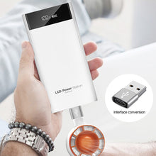 Load image into Gallery viewer, Mini Phone Turbo Small Fan Portable Handheld Silent Fan Plug Rotation Type-C And iPhone Ports