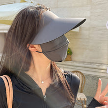 Load image into Gallery viewer, Portable Collapsible Summer Traceless Empty Top Sun Cap UPF50+ UV Protection Large Brimmed Sun Cap