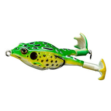 Load image into Gallery viewer, 1PC 13.5G9.2CM Surface Simulation Thunder Frog With Twin Propeller Fins Lure Double Hook Soft Bait For Redfin Culter Bass Snakehead