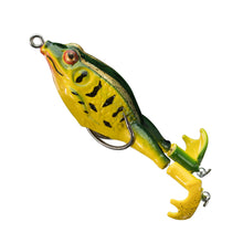 Load image into Gallery viewer, 1PC 13.5G9.2CM Surface Simulation Thunder Frog With Twin Propeller Fins Lure Double Hook Soft Bait For Redfin Culter Bass Snakehead
