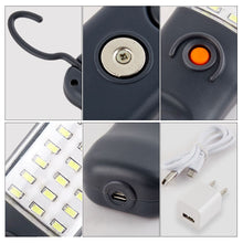 Load image into Gallery viewer, 1PC Rechargeable LED COB Working Light Multi-Functional Car Maintenance Outdoor Camping Flashlight Magnetic Type Suspended Emergency Lights