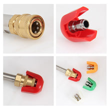 Load image into Gallery viewer, Car Washing Water Gun Washer Sprayer Nozzle High Pressure Tip with 1/4" Fitting Male Thread 0° 15° 25° 40° Water Jet