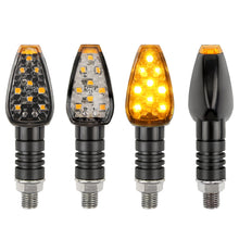 Load image into Gallery viewer, 2Pcs 9LED Motorcycle Turn Signal Lights Indicator Blinker Side Lights Front&Rear Motorbikes For Kawasaki Yamaha Honda Suzuki