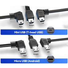 Load image into Gallery viewer, Dual USB Car Charger With Micro USB Type C Cable QC3.0 Fast Charging For Phone 12V/24V Cigarette Lighter Sockets
