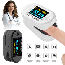 Load image into Gallery viewer, Oximetry Monitor Finger Clip Pulse Oximeter Finger Oximetry Heart Rate Home Health Monitor Saturometer Blood Pressure Adult Child