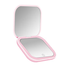 Load image into Gallery viewer, Compact Small Mini Gift Vanity Table Folding Led Lights Portable Hand Held Mini Hand Mirror Pocket Makeup Mirror
