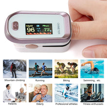 Load image into Gallery viewer, Blood Oximeter Finger Clip Type Medical Blood Oxygen Saturation Detector Household Finger Pulse Heart Rate Monitor Meter
