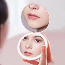 Load image into Gallery viewer, Creative Portable LED Light Cosmetic Mirror Lamp Compact LED Mirror StorageTable Mirror Magnifying Makeup Cosmetic