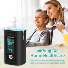 Load image into Gallery viewer, Finger Clip Oximeter Blood Oxygen Saturation Detector Household Medical Health Monitoring Oximeter Health Care