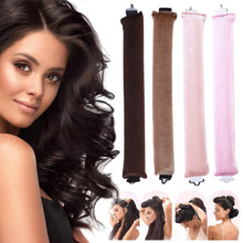 Load image into Gallery viewer, Heatless Curling Rod Headband Lazy Hair Curlers No Heat Hair Rollers Curls Sleeping Soft Flexi Rods with Hook Hair Styling Tools
