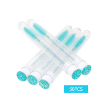 Load image into Gallery viewer, 50pcs Disposable Test Tube Crystal Stem Eyelash Brush Replaceable Dust-proof Sparkling Diamond Makeup Eyelash Mascara Brush