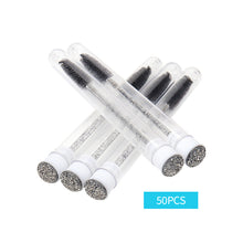 Load image into Gallery viewer, 50pcs Disposable Test Tube Crystal Stem Eyelash Brush Replaceable Dust-proof Sparkling Diamond Makeup Eyelash Mascara Brush