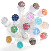Load image into Gallery viewer, 50pcs Disposable Test Tube Crystal Stem Eyelash Brush Replaceable Dust-proof Sparkling Diamond Makeup Eyelash Mascara Brush