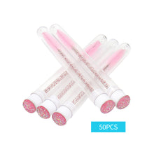 Load image into Gallery viewer, 50pcs Disposable Test Tube Crystal Stem Eyelash Brush Replaceable Dust-proof Sparkling Diamond Makeup Eyelash Mascara Brush