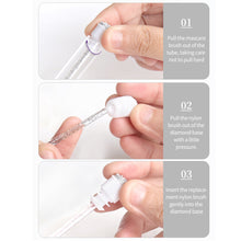 Load image into Gallery viewer, 50pcs Disposable Test Tube Crystal Stem Eyelash Brush Replaceable Dust-proof Sparkling Diamond Makeup Eyelash Mascara Brush