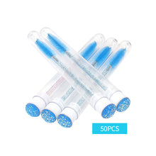 Load image into Gallery viewer, 50pcs Disposable Test Tube Crystal Stem Eyelash Brush Replaceable Dust-proof Sparkling Diamond Makeup Eyelash Mascara Brush