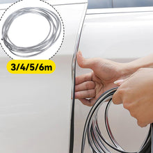 Load image into Gallery viewer, 3m/4m/5m/6m Car Door Edge Scratch Air Conditioning Automotive Output Decoration Strip Grid Moulding Trim Protector Chrome DIY U Style