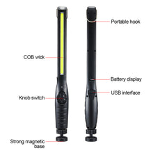 Load image into Gallery viewer, Portable Variable Optical COB LED Strip Work Light USB Charging Outdoor Camping Car Maintenance Emergency Light With Magnet And Hook