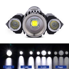 Load image into Gallery viewer, 1PC 3LED Bicycle Headlights T6 Aluminum Alloy Strong Light Highlighting Airplane Shaped Lights Outdoor Night Riding Set